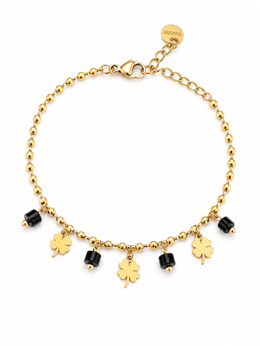 Bracelet Porte-Bonheur Noir & Or