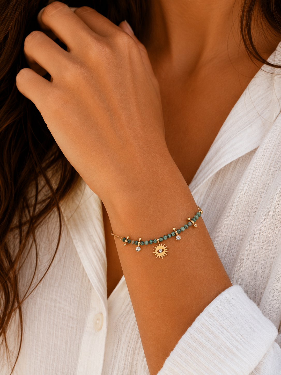 Bracelet Soleil Émeraude