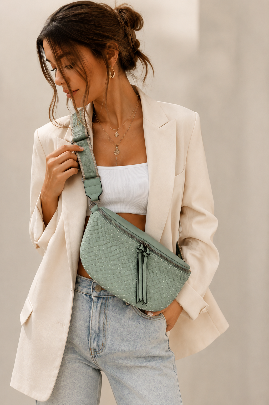 Sac Banane Tressé Chic & Tendance