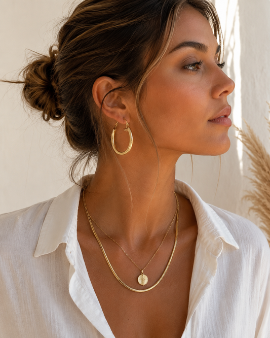 Boucles d’oreilles Créoles Gold Élégance – Acier Inoxydable