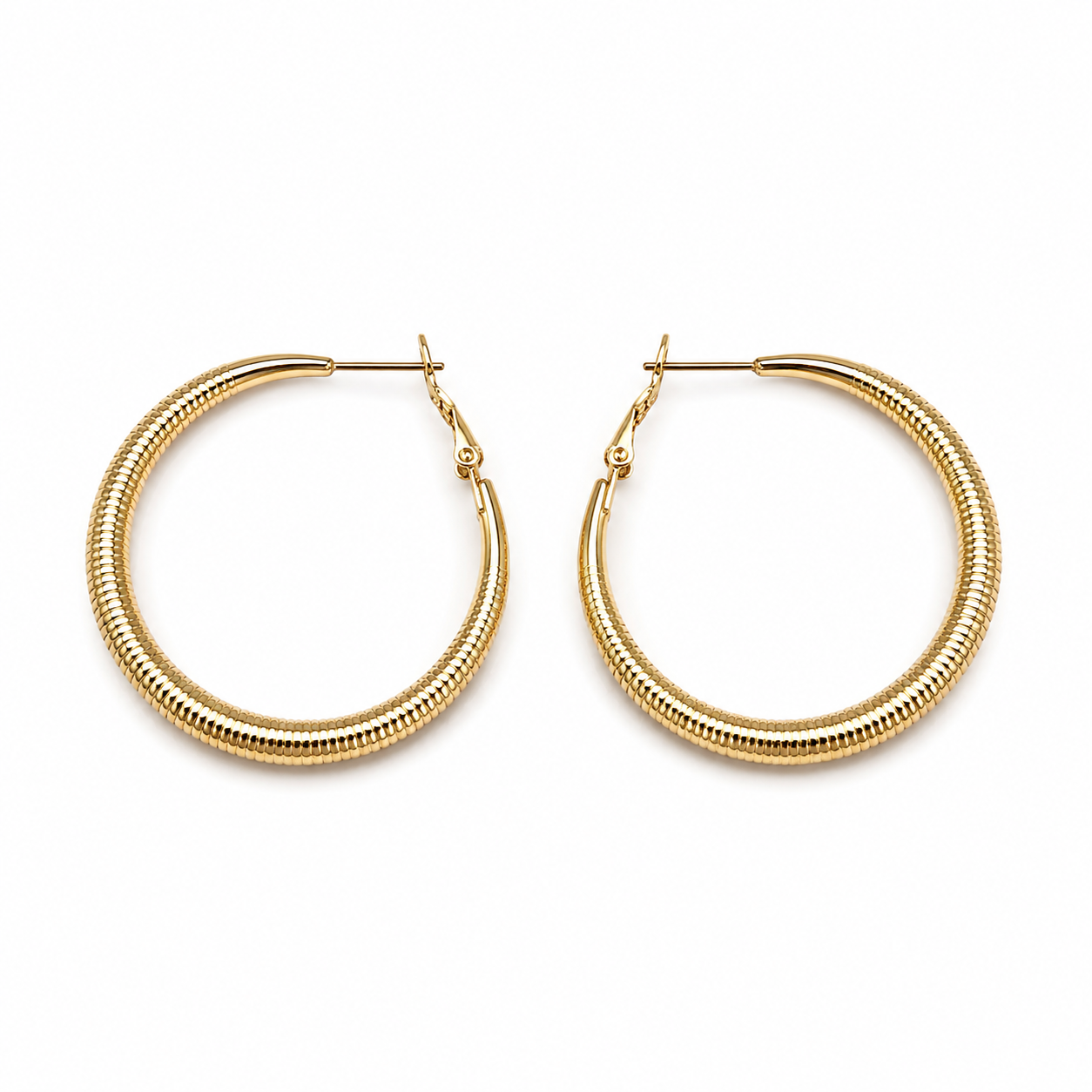 Boucles d’oreilles Créoles Gold Élégance – Acier Inoxydable