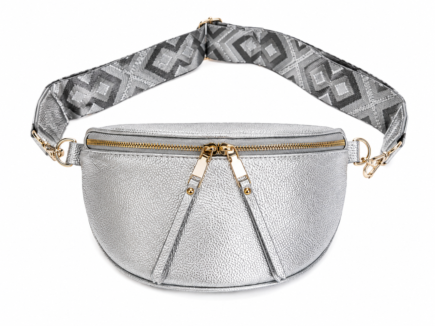 Sac Banane Silver – Élégance Métallisée & Look Tendance