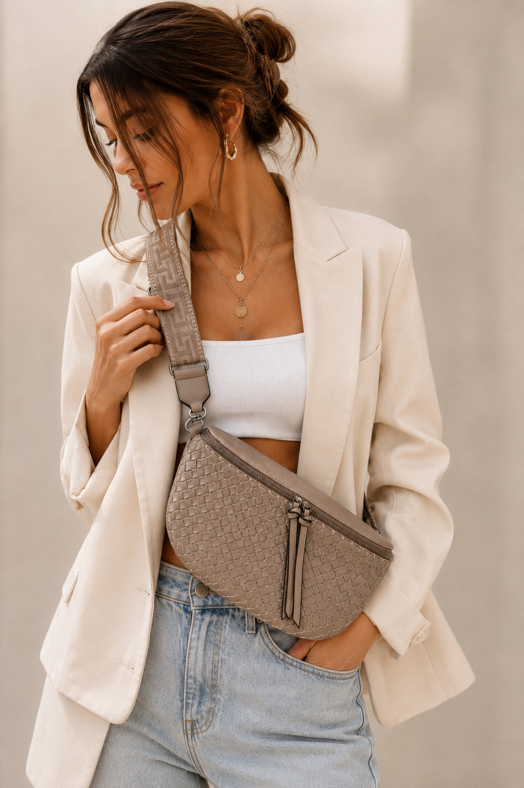Sac Banane Tressé Chic & Tendance