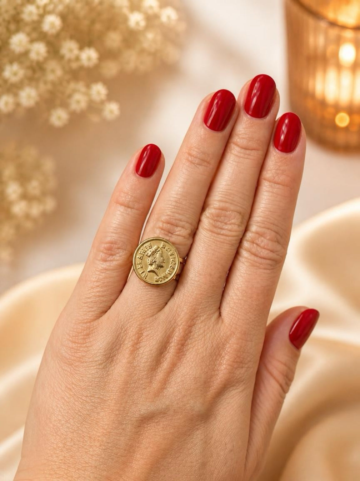 Bague Élisabeth – Pièce dorée