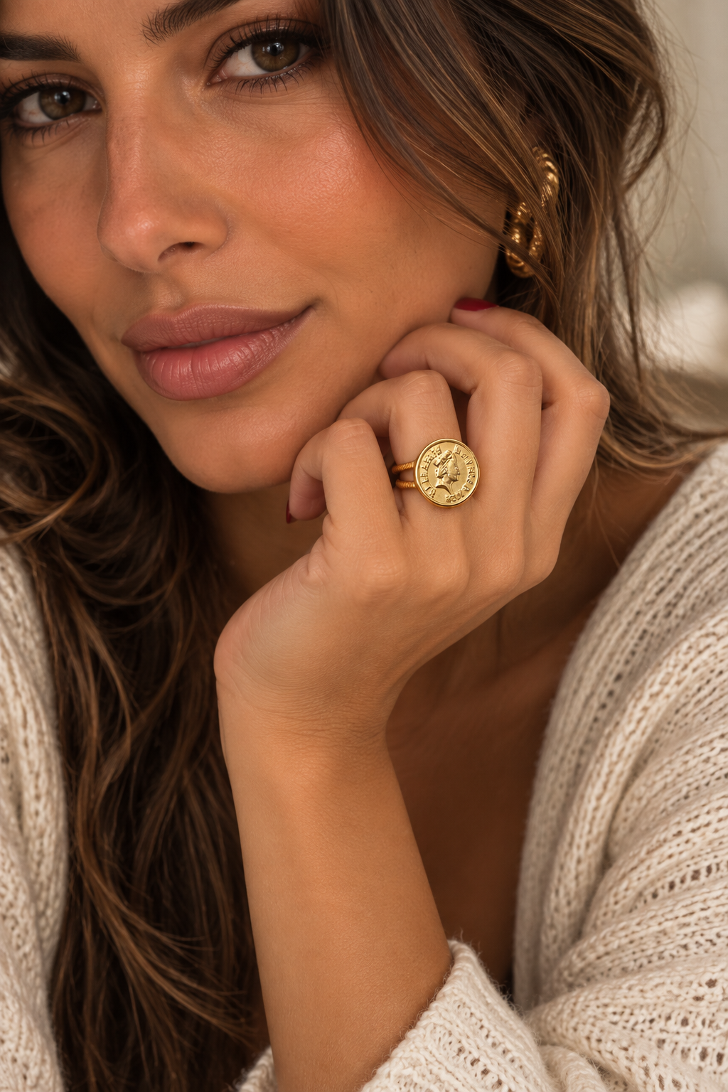 Bague Élisabeth – Pièce dorée